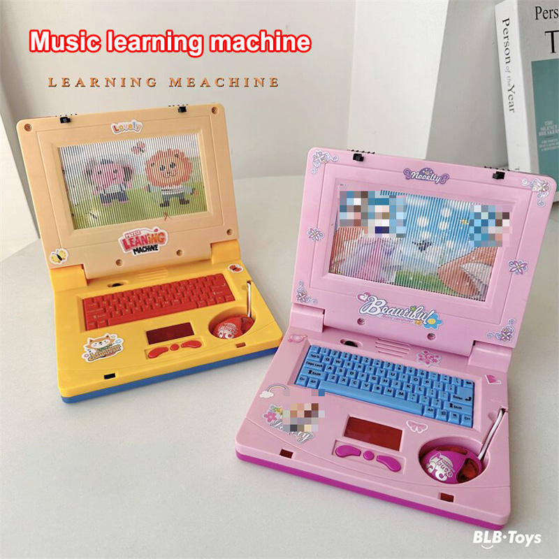 Kids Education Laptop - Simulation Laptop Toy Light Music Cartoon
