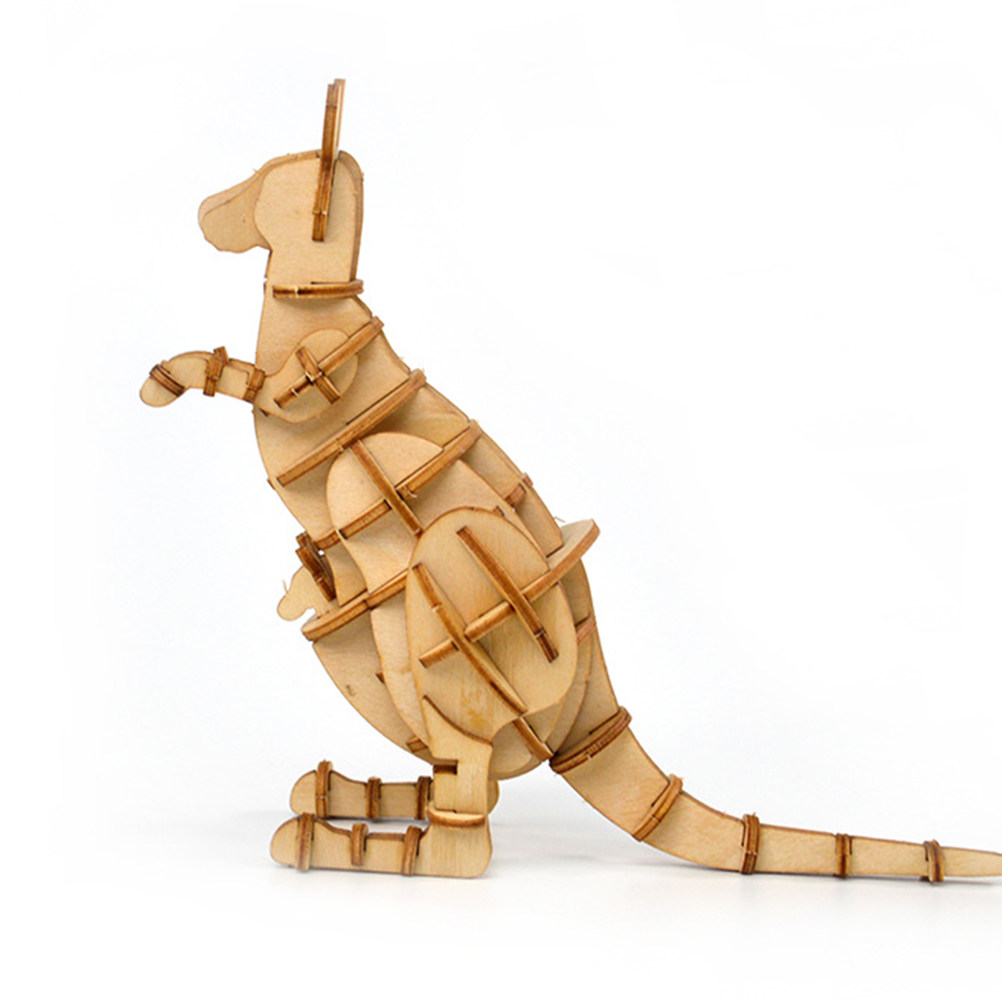 Kangaroo Kids Education - 3D Kangaroo Educational Wooden Puzzle Handmade