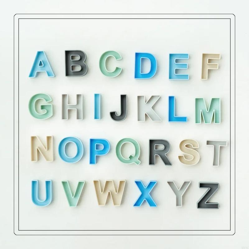 24Pcs 9x7cm Silicone English L - огляд і ціна Kids Educational Games Learn English