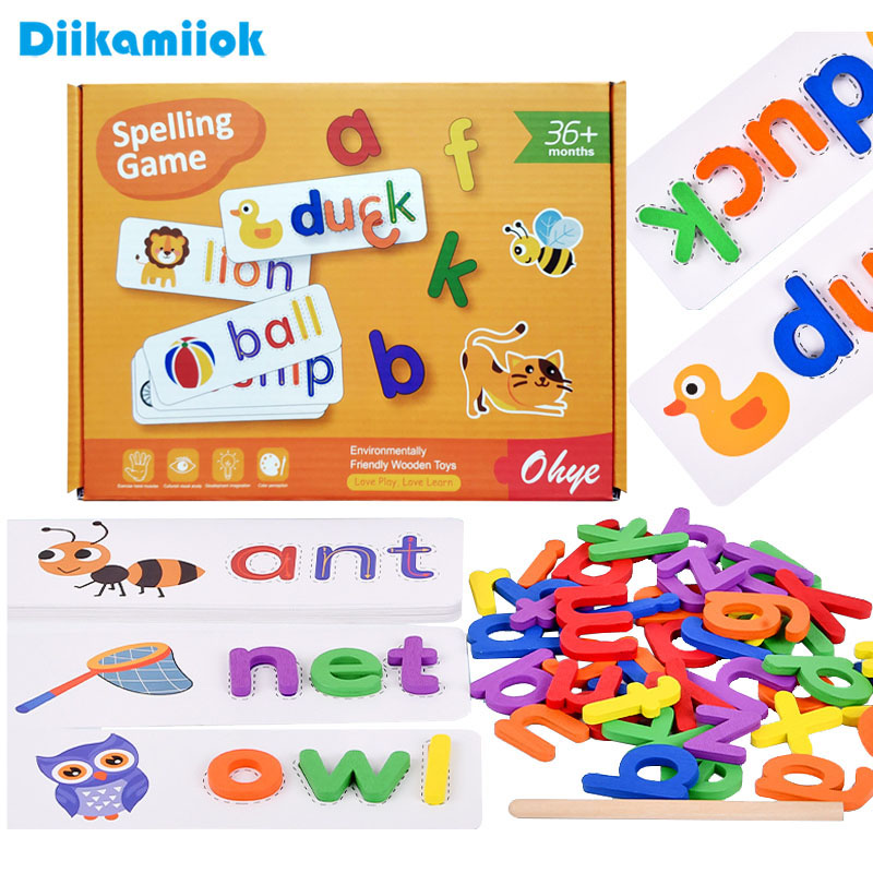 52pcs English Alphabet Spellin - огляд і ціна Kids Educational Games Learn English