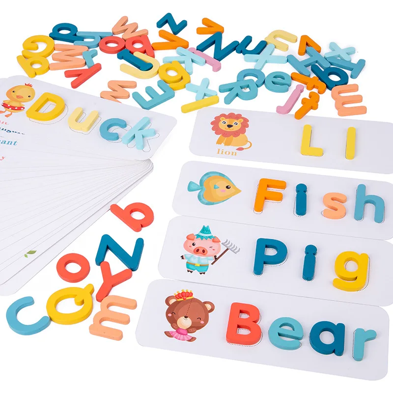 Children's Wooden Montessori E - огляд і ціна Kids Educational Games Learn English