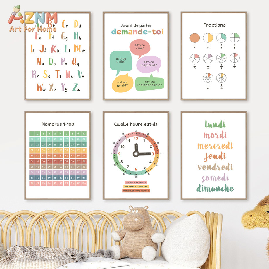 AZNM French Kids Educational C - огляд і ціна Kids Education Alphabet Numbers