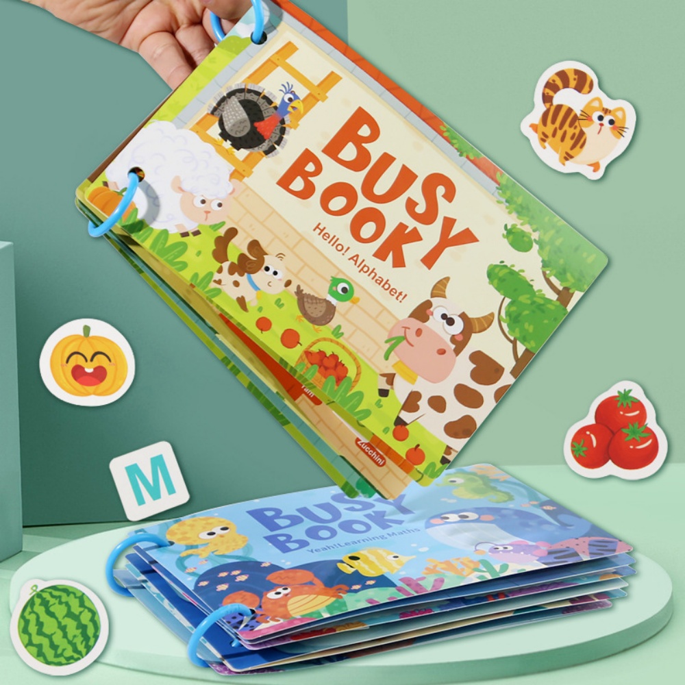Busy Book Sticker Quiet Book f - огляд і ціна Kids Educational Games Learn English
