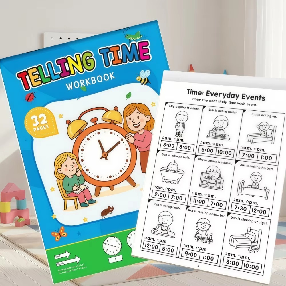 Telling Time Workbook for Kids - огляд і ціна Learning Workbook Preschool