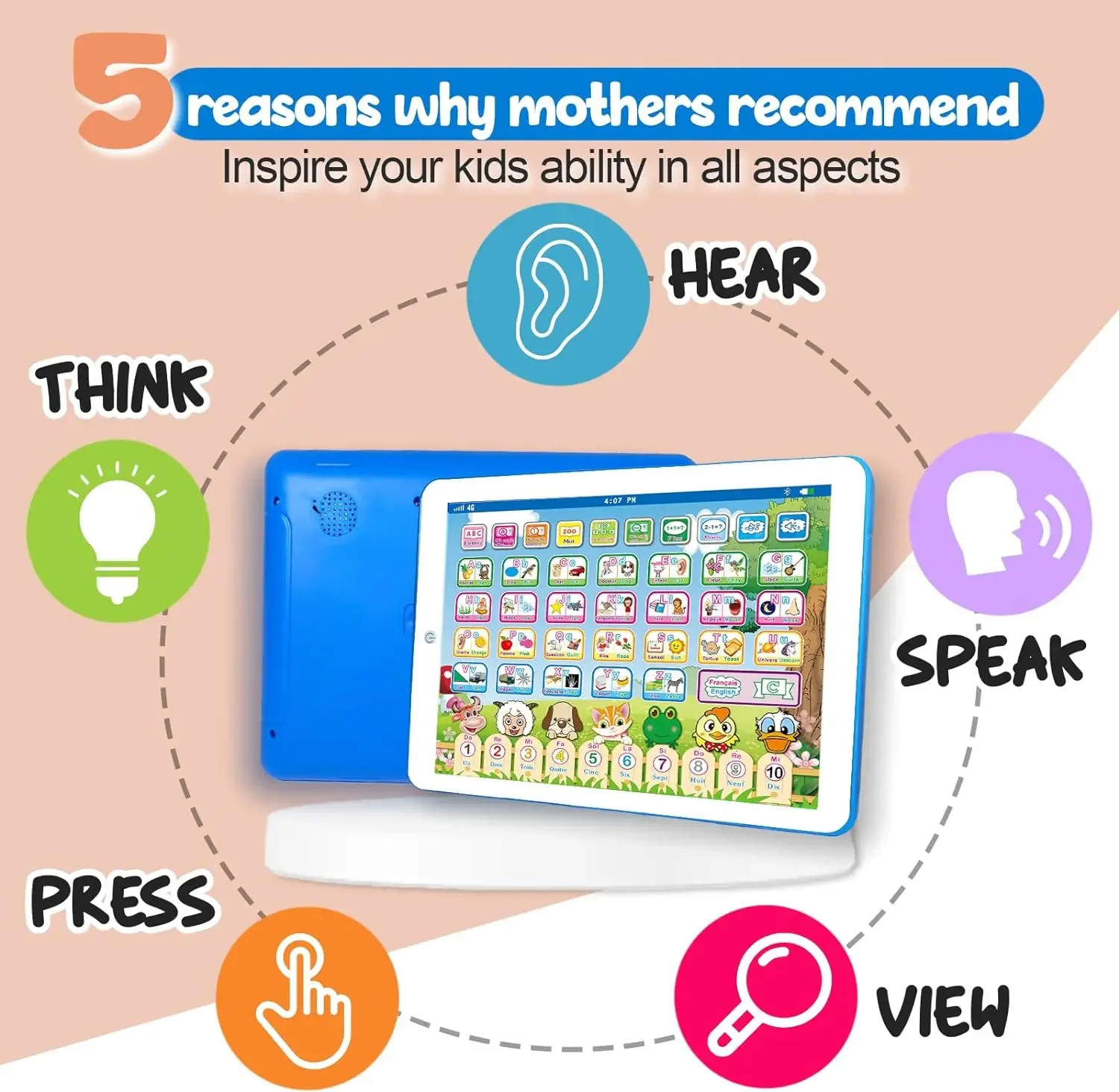 French English Bilingual Learn - огляд і ціна Kids Education Laptop