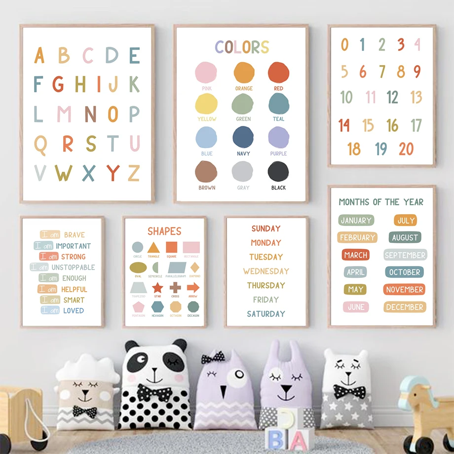 English Education Poster Alpha - огляд і ціна Kids Education Alphabet Numbers