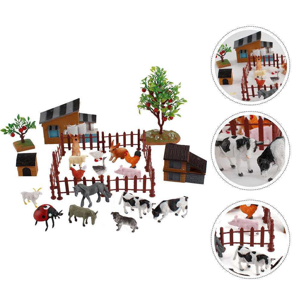 1Set Mini Farm Animal Set Real - огляд і ціна Kid Education