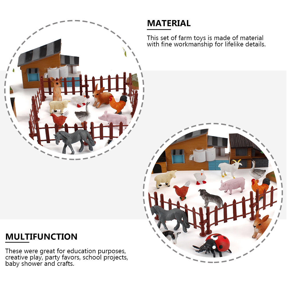 1Set Mini Farm Animal Set Real - огляд і ціна Kid Education