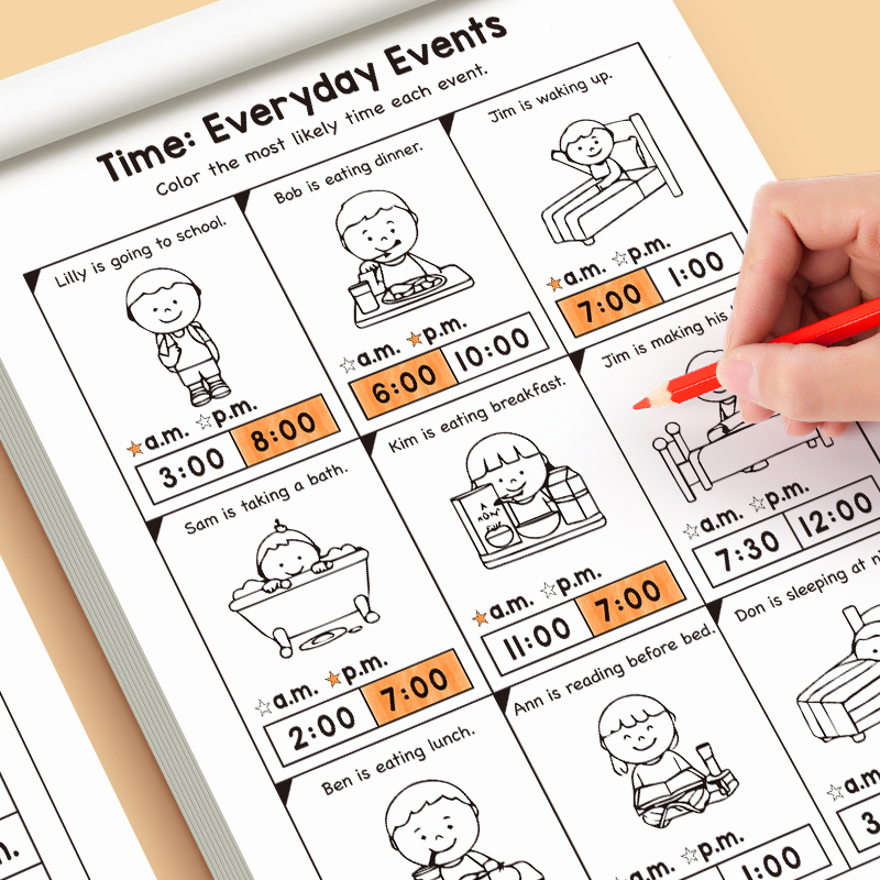 Telling Time Workbook for Kids - огляд і ціна Learning Workbook Preschool