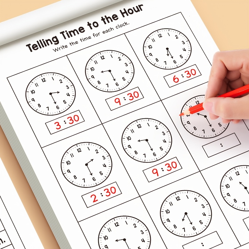 Children Telling Time Practice - огляд і ціна Learning Workbook Preschool