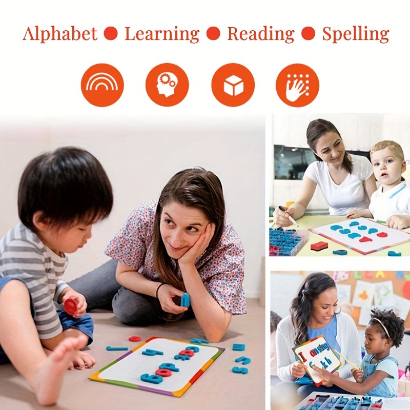 Red & Blue English Letter Magn - огляд і ціна Kids Education Alphabet Numbers