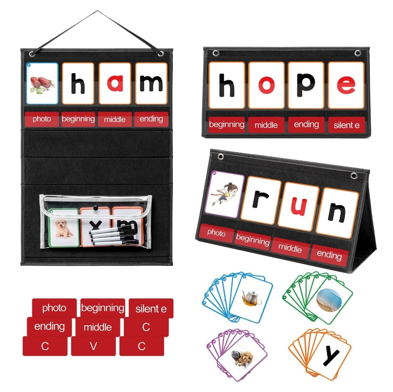 CVC Word Building Pocket Chart - огляд і ціна Phonics Card Game