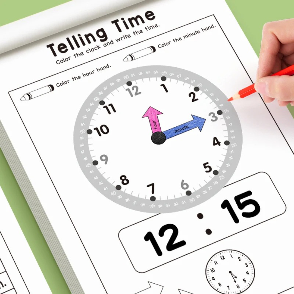 Telling Time Workbook for Kids - огляд і ціна Learning Workbook Preschool