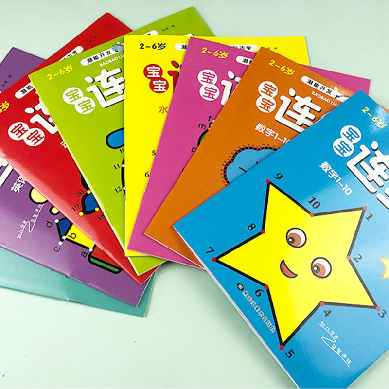 8Pcs Kids Connect the Dots Col - огляд і ціна Learning Workbook Preschool